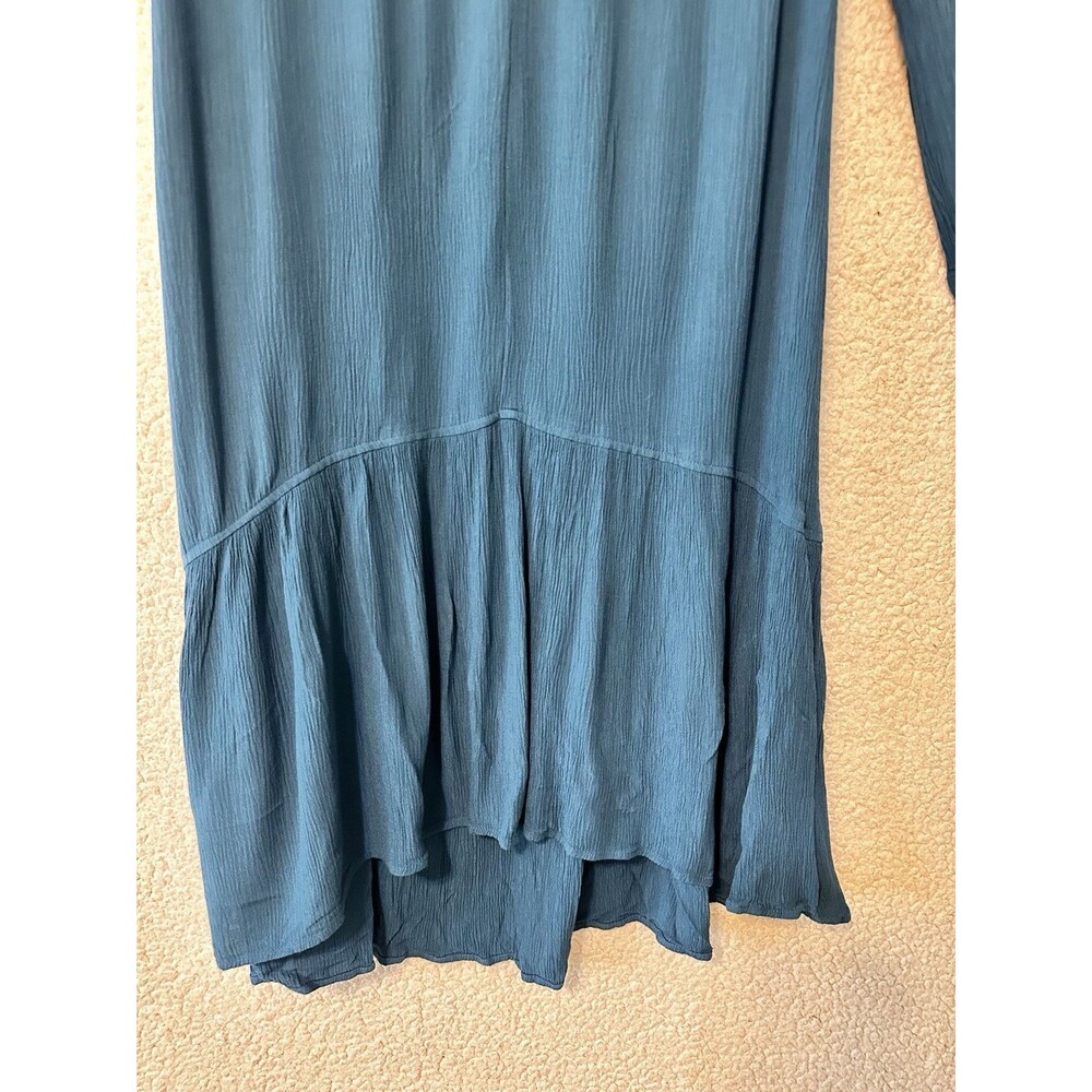 SOFT SURROUNDINGS Blue Mirabella Moroccan Tunic Shirt Dress Size L‎ 2BK99 - Picture 3 of 15